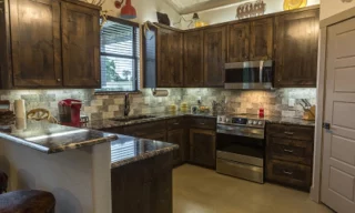 kitchen with wooden cabinets decatur tx